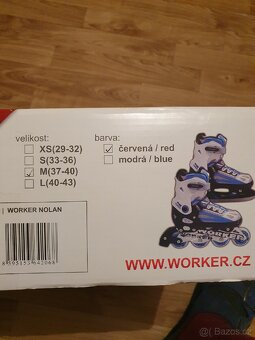 Dětské lední brusle Worker Nolan 2v1 vel.37-41 - 3