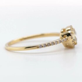 Krásný 14K prsten s diamanty 0,59ct - certifikát AIG - 3