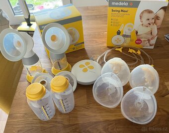 Odsávačka Medela Swing Maxi Double + nástavce Hands Free - 3