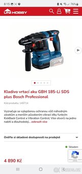 Bosch SDS+ Aku, 2 baterie 5.0 nabijecka - 3