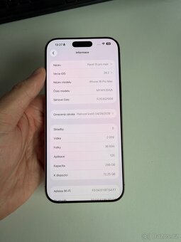 iPhone 16 Pro Max 256GB Desert , baterie 100% - 3