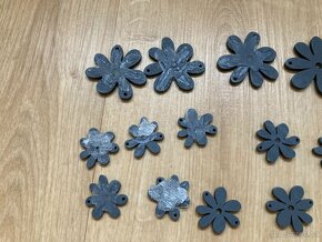 Dřevěné šedé kytky - 3