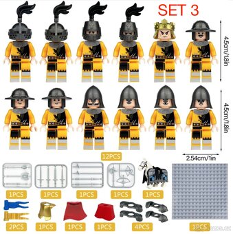 Figúrky Rytieri 5 (8ks) typ lego, nové, nehrané - 3