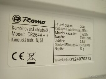 kombinovaná lednice ROMO - 3