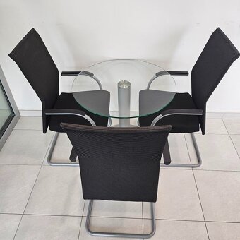 Skleněný kulatý stolek průměr 80cm - 3