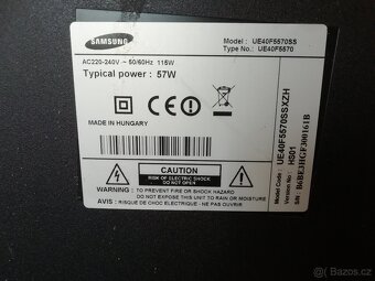 Prodám LED LCD Samsung UE 40F5570SS - 3