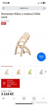 Domestav Klára 1 rostoucí židle smrk - 3