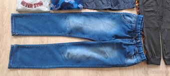 Balík kluk 152-158 džíny,kalhoty sport,kraťasy,trička,7 ks - 3