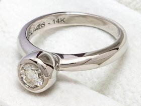 14K prsten s diamantem 0,51ct - Harr & Jacobs - certifikát - 3