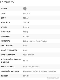 polohovací postel AVA - 3