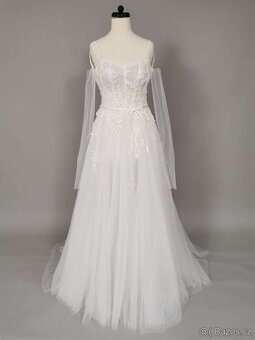 Luxusní nenošené svatební šaty, Lucile, XS/S - 34/36 EU - 3