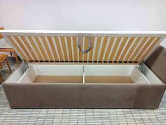 Postel USTOHAL 80x200 s úložným prostorem a matrací ŘEŠETO - 3