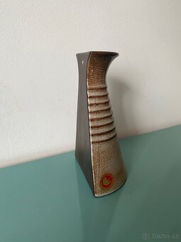 Vintage keramická váza značky Keramo Praha - 3