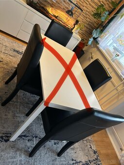 4 ks jídelní židle Ikea - kožené - 3