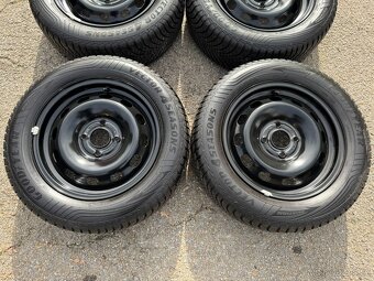 4ks zánovních plech disků 15" 4X108, Fiesta, pneu 99% - 3