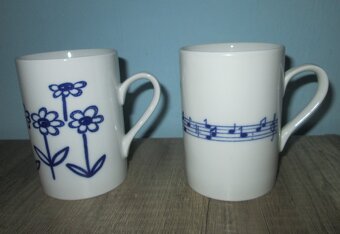 Retro hrnečky - sada 4 ks - hezký stav - 3