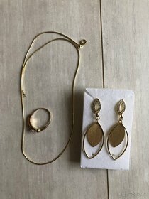 Sada šperky: řetízek + prsten + náušnice - 3