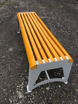 Lavička "Benátky" dřevo kov - 3