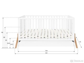 Bellamy Lotta detska komoda a postylka 70x140(vc.matrace) - 3