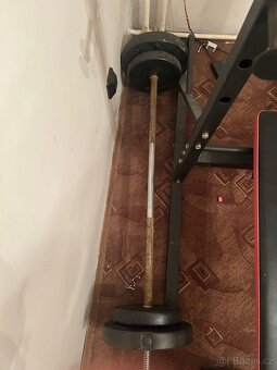 Prodám posilovací věž s lavicí + činka 30 kg - 3