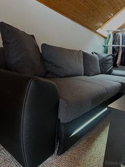 Rozkladací LED sedací souprava /gauč - 3