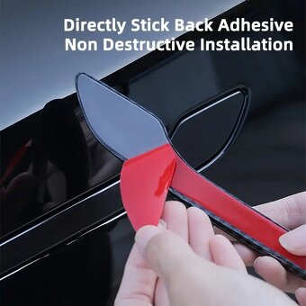 Tesla 3 - sada nalepovacích klik - červená - 3