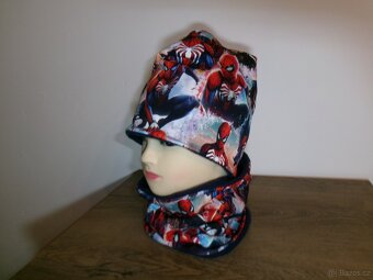 KRÁSNÉ PODŠITÉ JARNÍ ČEPICE 51-55CM ELSA-SPIDERMAN AJ. - 3