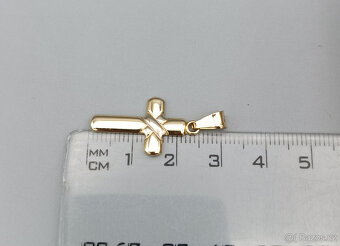 Zlatý přívěsek kříž 2,15g, 14 kt, 585/1000 - 3