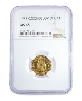 Svatováclavský dukát 1935, certifikace NGC MS 65 - 3