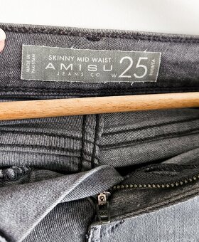 Dámské šedé skinny džíny, velikost S - 3