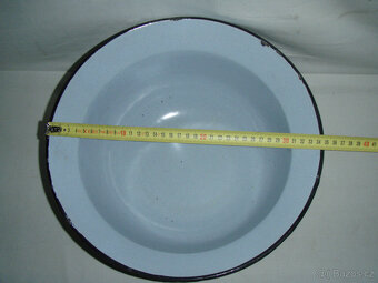 VELKÁ SMALTOVANÁ MÍSA S UCHY - ČERNÁ - 3