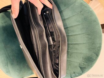 KOŽENÁ TAŠKA na notebook s přední kapsou, zn. Blažek - 3