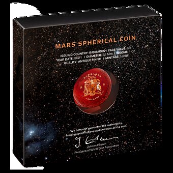 Stříbrná mince Mars 3D - jen 1999 kusů - 3
