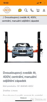 Dvousloupový zvedák 4t - 3