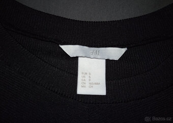 Černé pouzdrové elastické šaty vel. S - H&M - 3