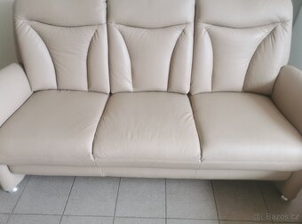 Kožená sedací souprava - jak NOVÁ, BEZ POŠKOZENÍ - 3