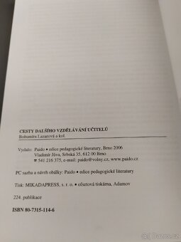 Cesty dalšího vzdělávání učitelů - Bohumíra Lazarová a kol. - 3