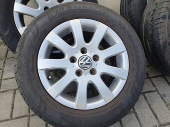Alu kola vw 5x112 r15 6,5j et50 letní pneu 195/65/15 - 3