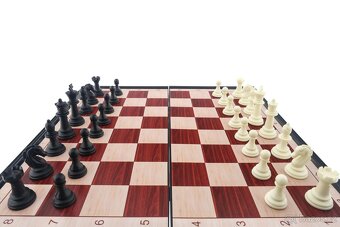 Magnetická plastová šachová sada 39x39 cm – skládací s figur - 3