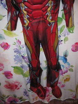 Kostýmový elastický overal-IRON MAN vel.158 - 3