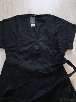 Zavinovací lněné šaty - 3