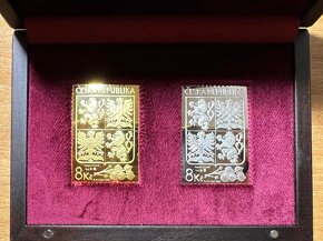 Česká známka, V. Český st. znak, Zlatá a stříbrná 155/200 ks - 3