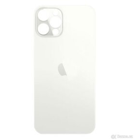 iPhone 12 Pro - Sklo zadního housingu bílé - BIG HOLE - 3
