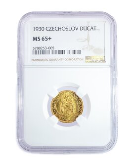 Svatováclavský dukát 1926, certifikace NGC MS 65 - 3
