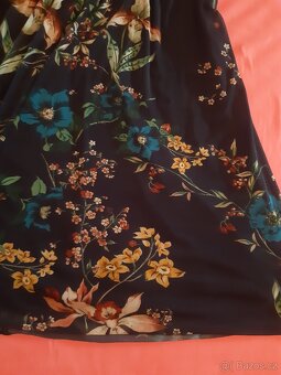 Modré květované šaty 42 - 3