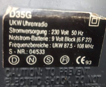 Rádio-budík-hodiny D35G - 3