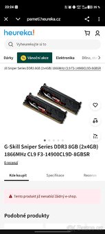 Paměť RAM 2x4GB DDR3 SNIPER - 3