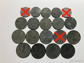 Slovenský Štát a Protektorát Čechy Morava obehové mince - 3