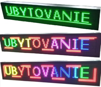 Světelná reklama barevný led panel na běžící text - 3