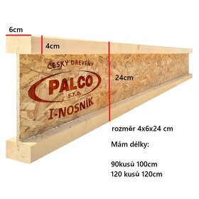 Dřevěné lepené I-nosníky Palco, podpěra stropu, - 3